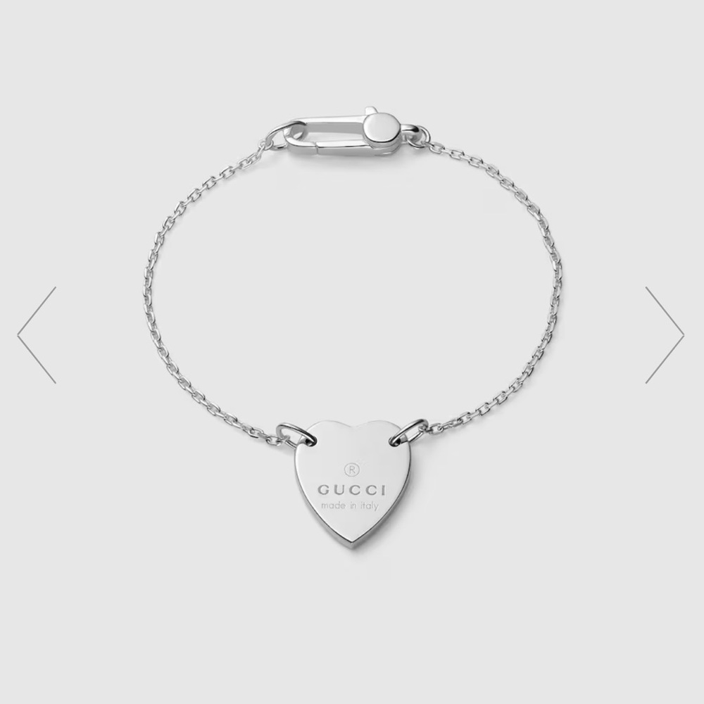 ❌SOLD❌ Gucci Trademark Bracelet with Heart Pendant